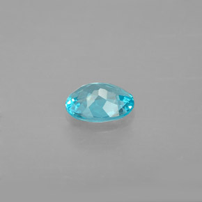 Apatite bleue naturelle coupe ovale, 0,84 ct, VS