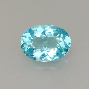 Apatite Bleu clair naturelle Coupe ovale, 0.87 ct, VS