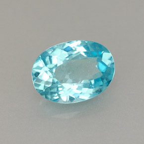 Apatite Bleu clair naturelle Coupe ovale, 0.87 ct, VS