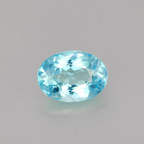 Apatite bleue naturelle coupe ovale, 0,85 ct, VS