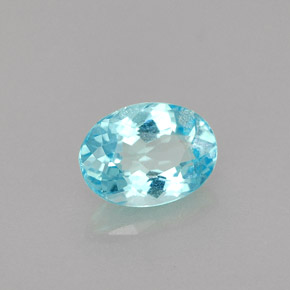 Apatite bleue naturelle coupe ovale, 0,85 ct, VS