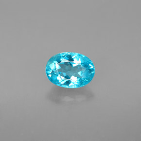 Apatite Bleu clair naturelle Coupe ovale, 0.99 ct, VS