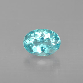 Apatite bleue naturelle coupe ovale, 0,86 ct, VS