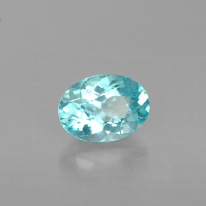 Apatite bleue naturelle coupe ovale, 0,86 ct, VS