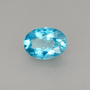 Apatite bleue naturelle coupe ovale, 0,86 ct, VS