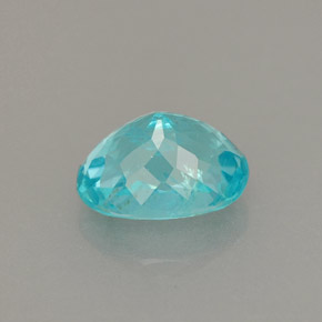 Apatite bleue naturelle coupe ovale, 1,06 ct, VS