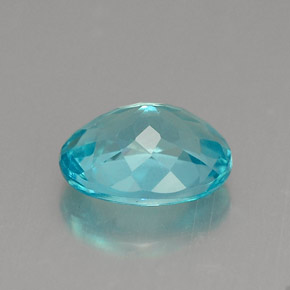 Apatite bleue naturelle coupe ovale, 1,26 ct, VVS-VS