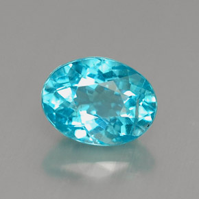 Apatite Bleu clair naturelle Coupe ovale, 1.22 ct, VS