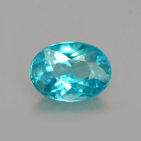 Apatite bleue naturelle coupe ovale, 1,01 ct, VS