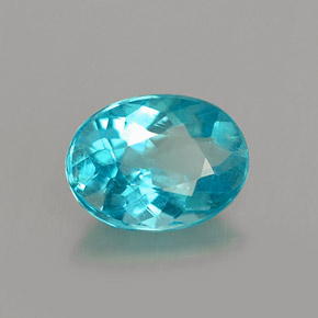 Apatite bleue naturelle coupe ovale, 1,01 ct, VS