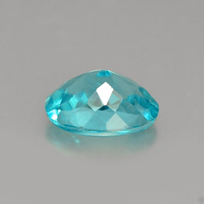 Apatite bleue naturelle coupe ovale, 1,01 ct, VS