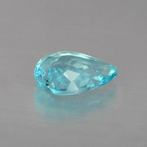 Apatite bleue naturelle en forme de poire, 0,75 ct, VVS-VS