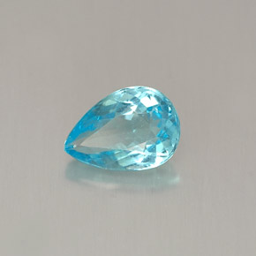 Apatite bleue naturelle en forme de poire, 0,67 ct, VVS-VS