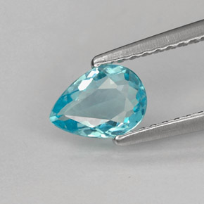 Apatite Bleu clair naturelle En forme de poire, 0.67 ct, VS
