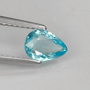 Apatite Bleu clair naturelle En forme de poire, 0.67 ct, VS