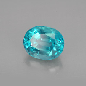 Apatite bleu clair naturelle coupe ovale, 2,42 ct, VS