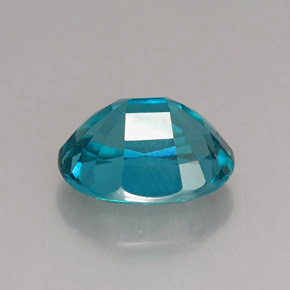 Apatite bleue naturelle coupe ovale, 3,24 ct, VVS-VS
