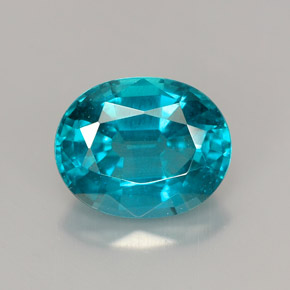 Apatite bleue naturelle coupe ovale, 2,94 ct, VS