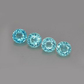 Achetez naturel ct bleue apatite gems, coupe roude, en provenance madagascar chez gemselect. en stock, livraison internationale!