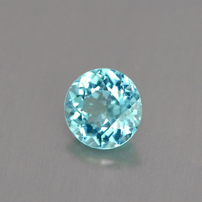Apatite bleue naturelle coupe roude, 0,60 ct, VS