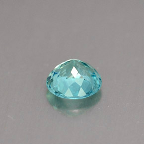 Apatite bleue naturelle coupe roude, 0,60 ct, VS