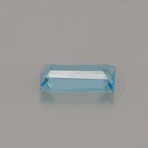 Apatite bleue naturelle baguette, 0,67 ct, VS