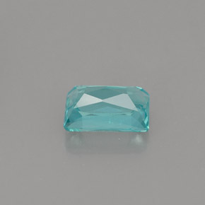 Apatite bleue naturelle baguette, 1,04 ct, VS