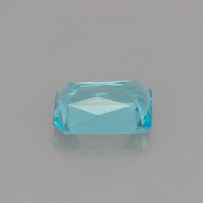 Apatite bleue naturelle taille émeraude, 1,02 ct, VS