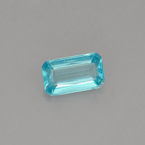 Apatite Bleu clair naturelle Taille émeraude, 0.51 ct, VS