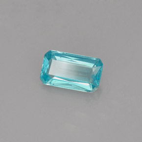 Apatite Bleu clair naturelle Taille émeraude, 0.51 ct, VS