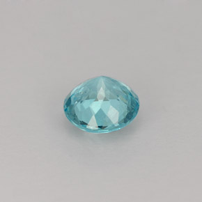 Apatite bleue naturelle coupe roude, 0,63 ct, VS-SI
