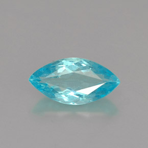 Apatite bleue naturelle marquise, 0,82 ct, VS