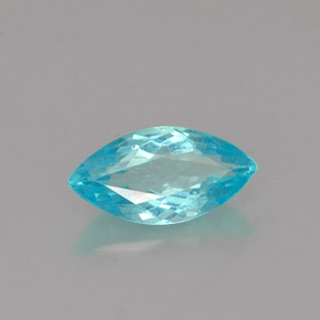Apatite bleue naturelle marquise, 0,82 ct, VS