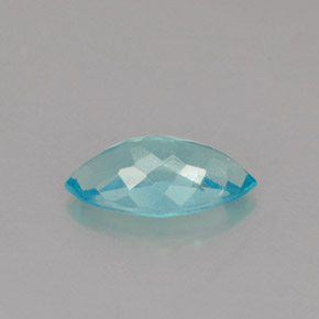 Apatite bleue naturelle marquise, 0,82 ct, VS