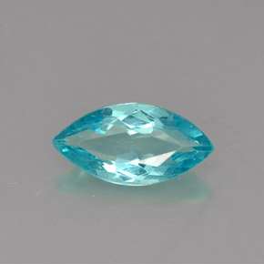 Apatite bleue naturelle marquise, 0,79 ct, VS