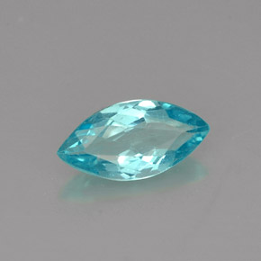 Apatite bleue naturelle marquise, 0,79 ct, VS