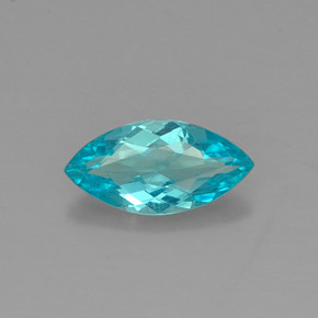 Apatite bleue naturelle marquise, 0,79 ct, VS