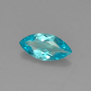 Apatite bleue naturelle marquise, 0,79 ct, VS