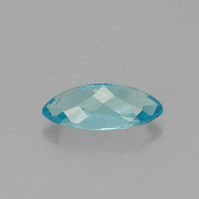 Apatite bleue naturelle marquise, 0,65 ct, VS