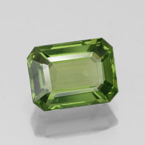 Apatite vert naturelle taille émeraude, 1,73 ct, VS