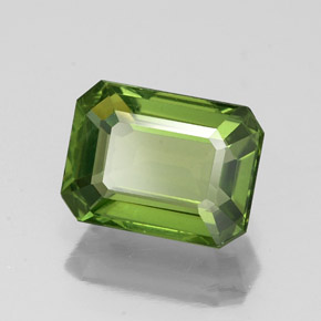 Apatite vert naturelle taille émeraude, 1,73 ct, VS
