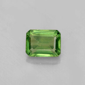 Apatite vert naturelle taille émeraude, 1,58 ct, VS