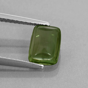 Apatite vert naturelle coupe coussin, 1,21 ct, transparent