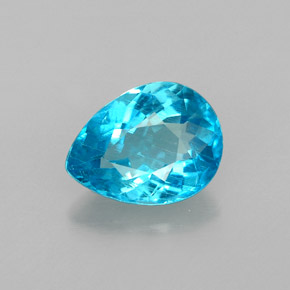 Apatite bleue naturelle en forme de poire, 1,82 ct, VS