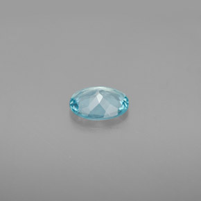 Apatite bleue naturelle coupe ovale, 0,72 ct, VVS-VS