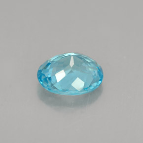 Apatite bleue naturelle coupe ovale, 1,02 ct, VS
