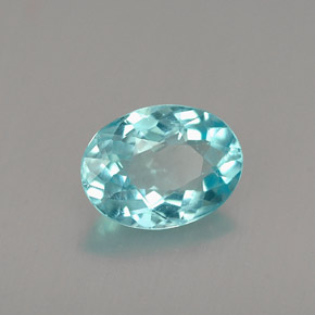 Apatite bleue naturelle coupe ovale, 0,94 ct, VS