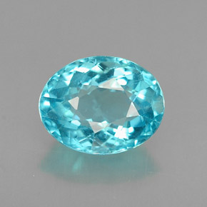 Apatite Bleu clair naturelle Coupe ovale, 1.40 ct, VS