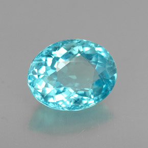 Apatite Bleu clair naturelle Coupe ovale, 1.40 ct, VS