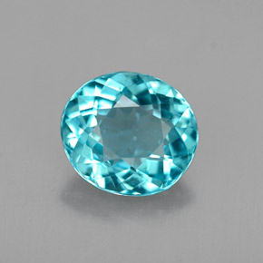 Apatite Bleu clair naturelle Coupe ovale, 1.04 ct, VS